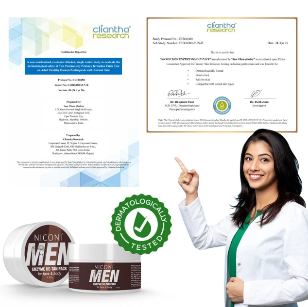 Niconi Men & Women Enzyme De-Tan Pack For Face & Body