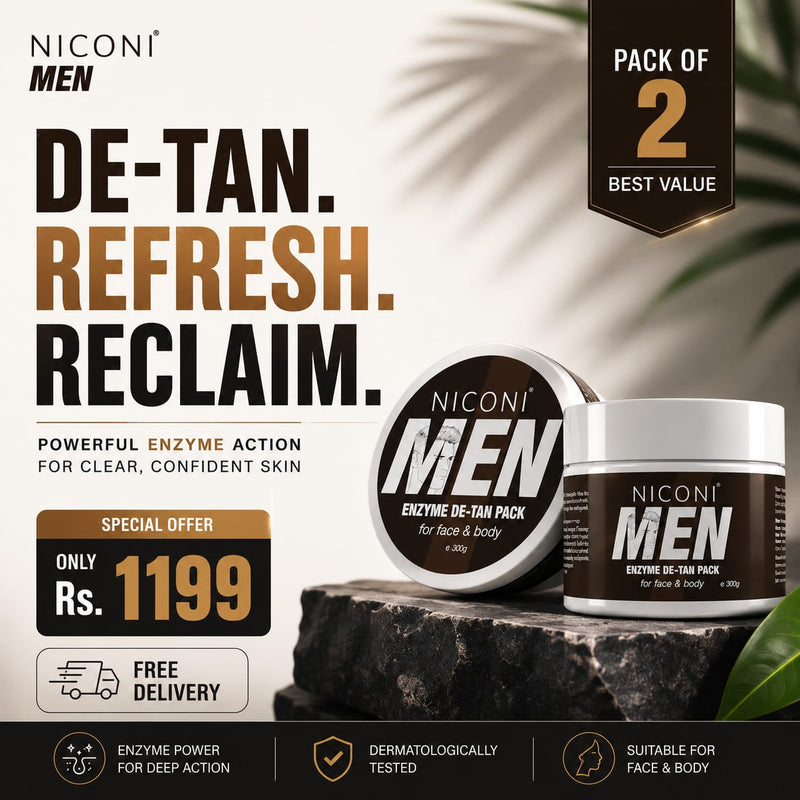 Niconi Men & Women Enzyme De-Tan Pack For Face & Body